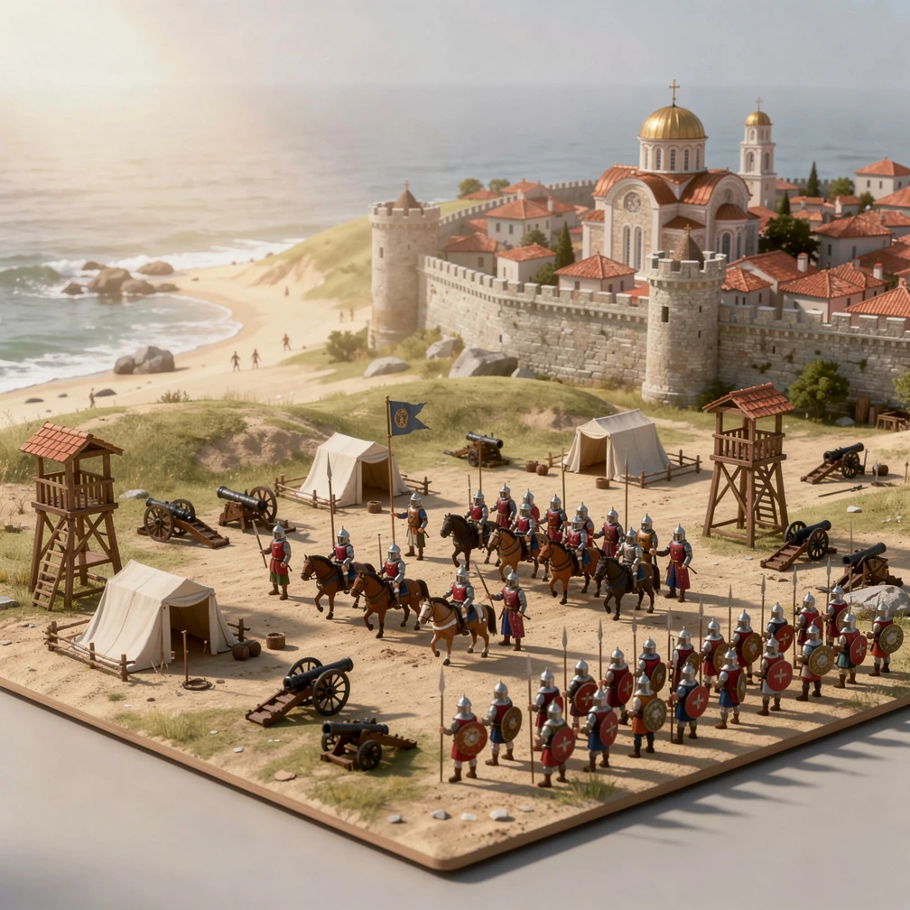 Historical artwork depicting the Battle of Varna