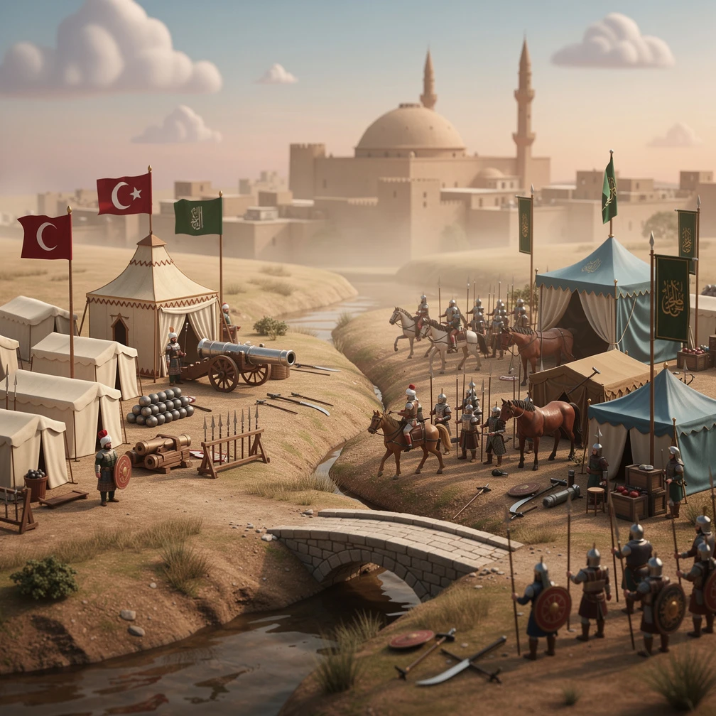 Historical artwork depicting the Battle of Marj Dabiq