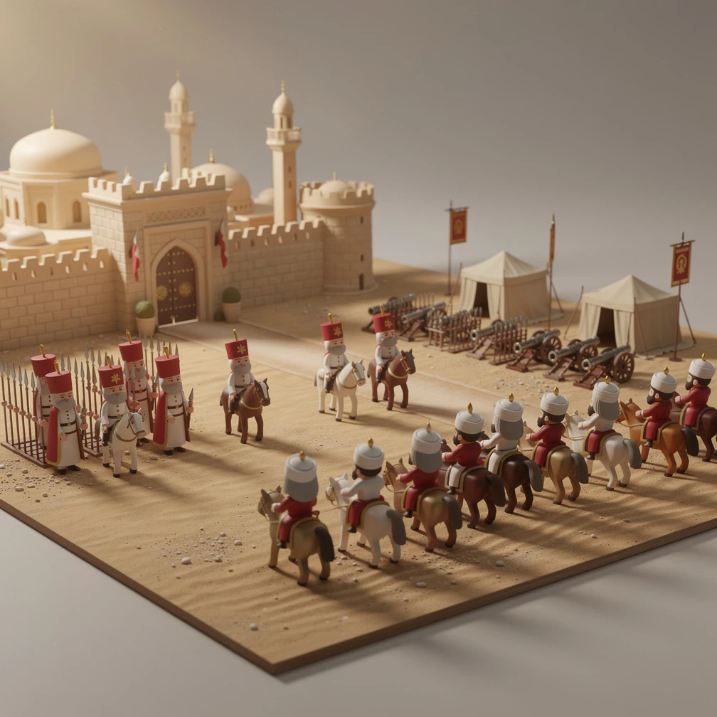 Historical artwork depicting the Battle of Ridaniya