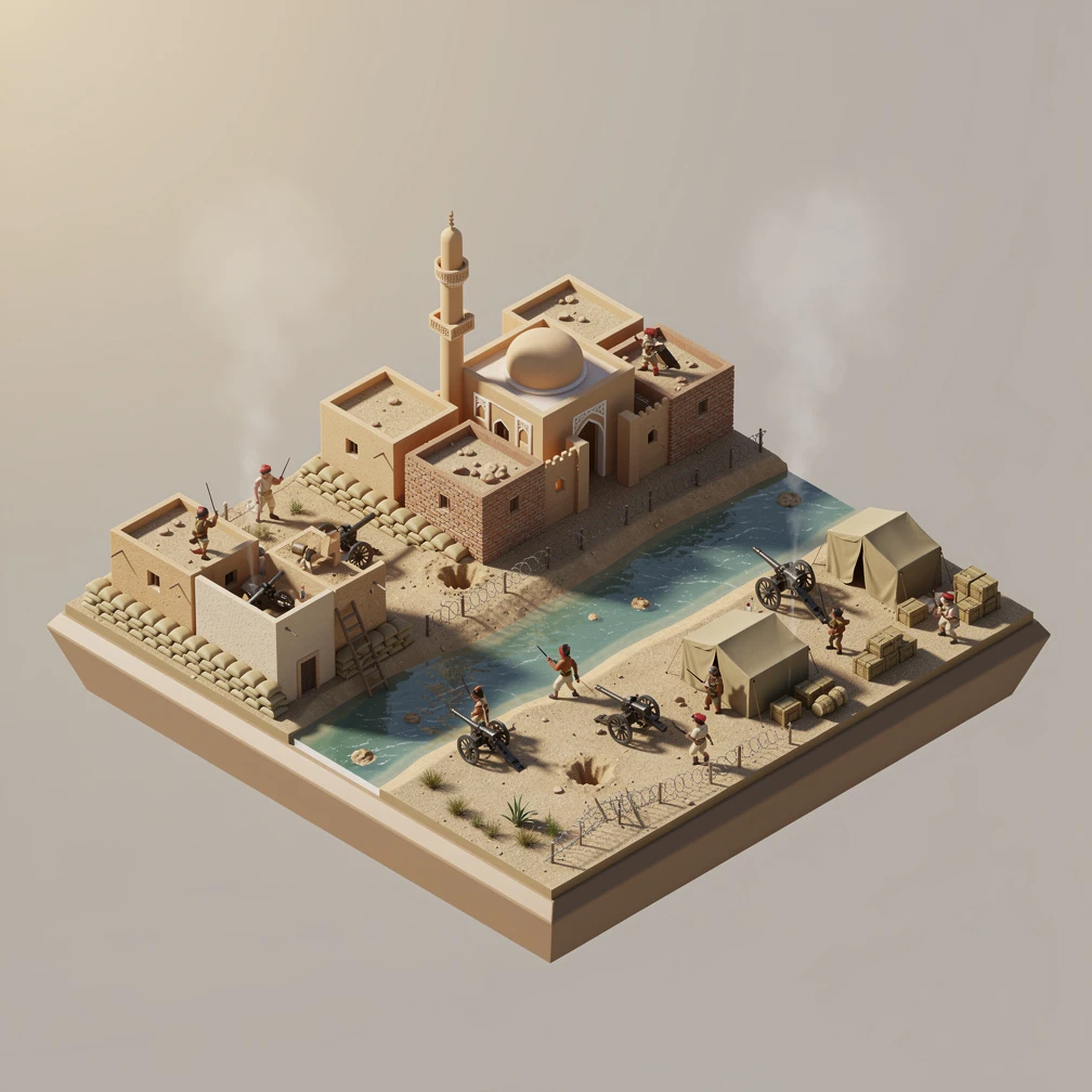 Historical artwork depicting the Battle of Kut