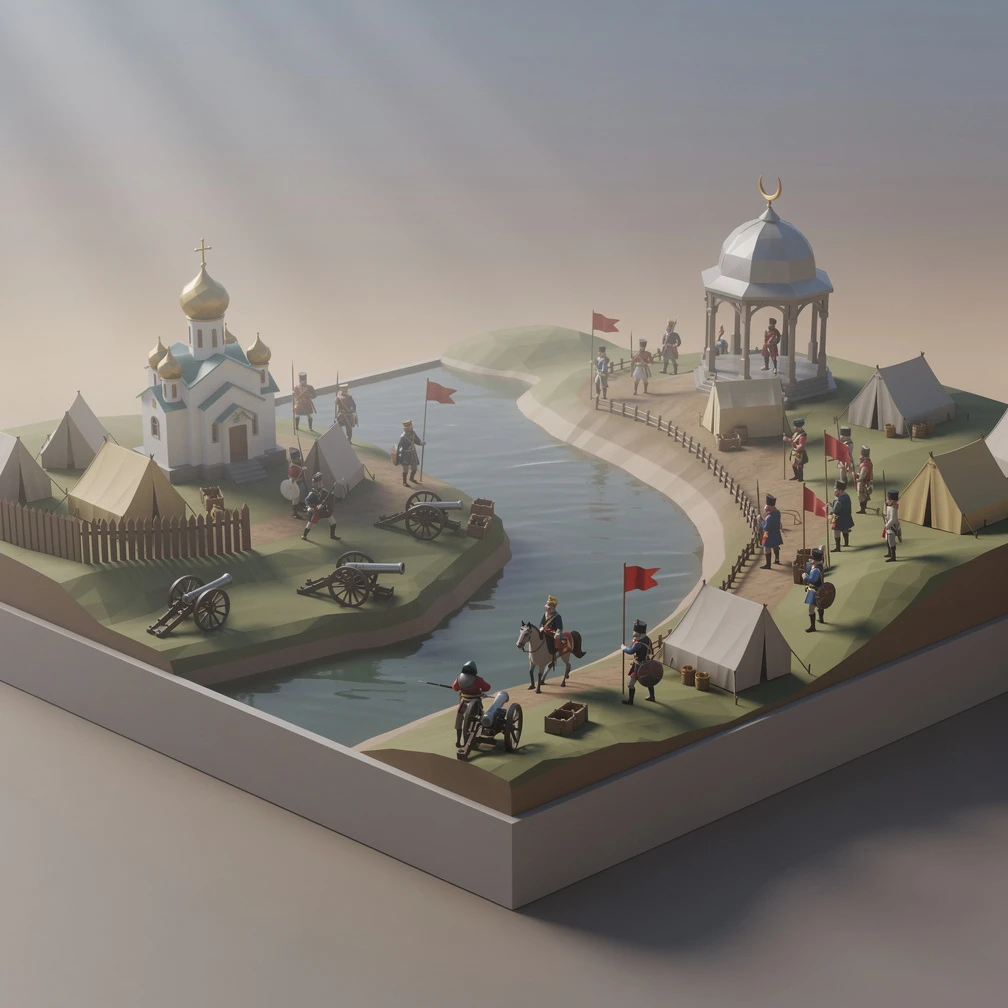 Historical artwork depicting the Battle of Pruth