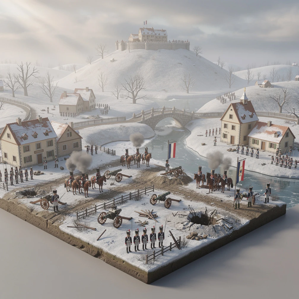 Historical artwork depicting the Battle of Austerlitz