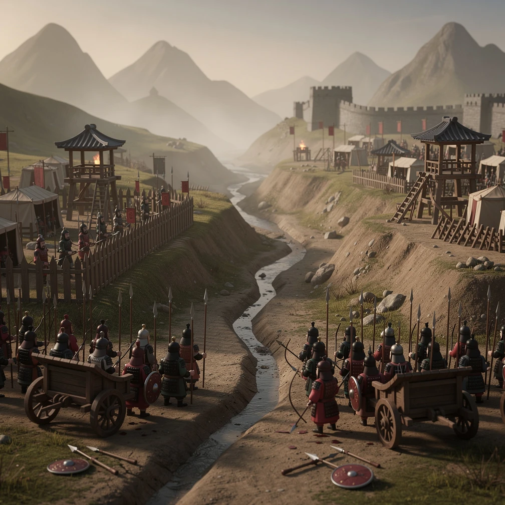 Historical artwork depicting the Battle of Changping