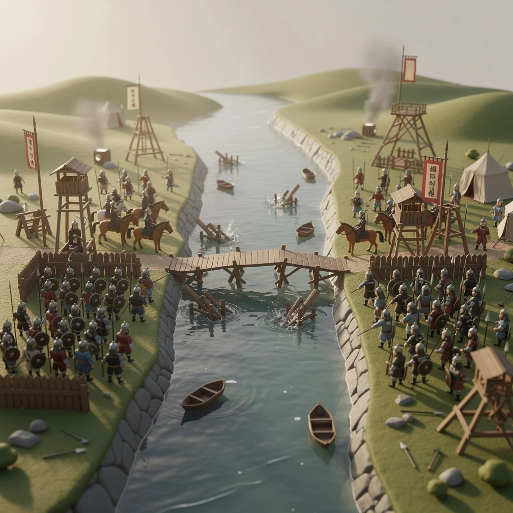 Historical artwork depicting the Battle of Salsu