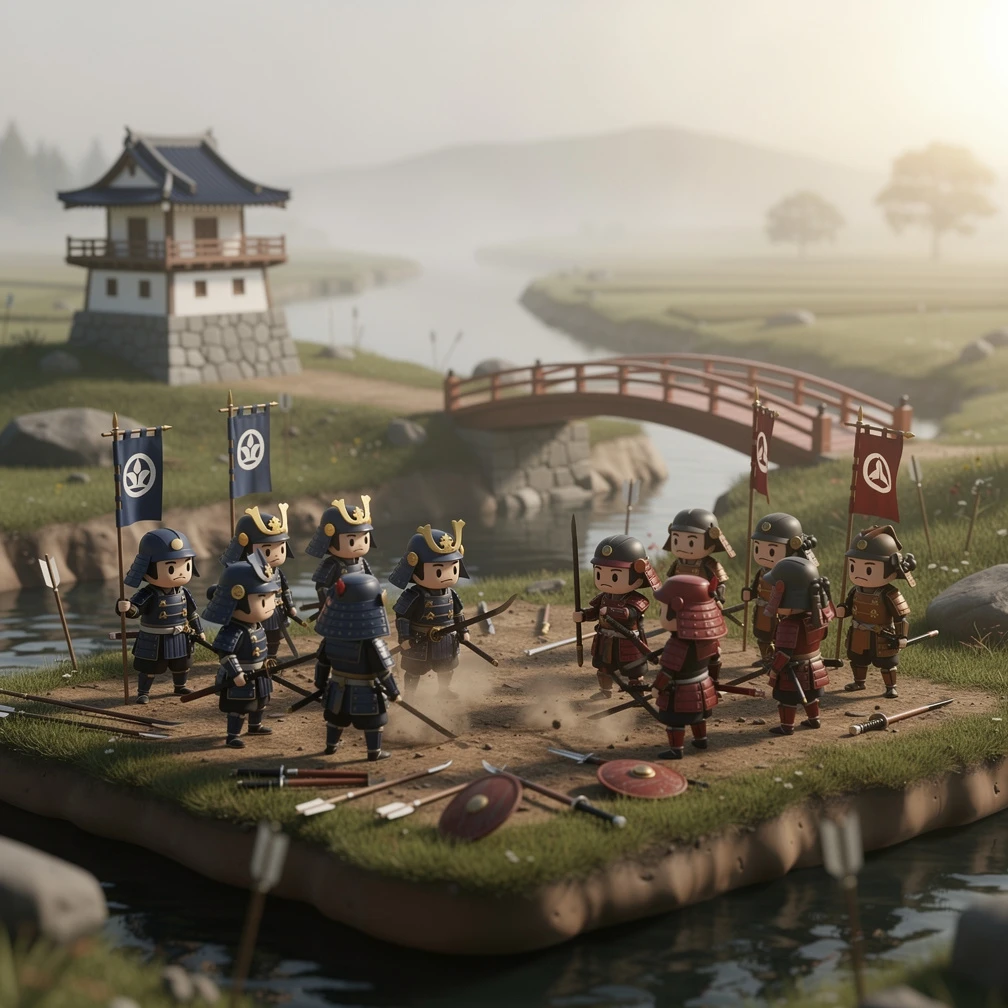 Historical artwork depicting the Battle of Kawanakajima