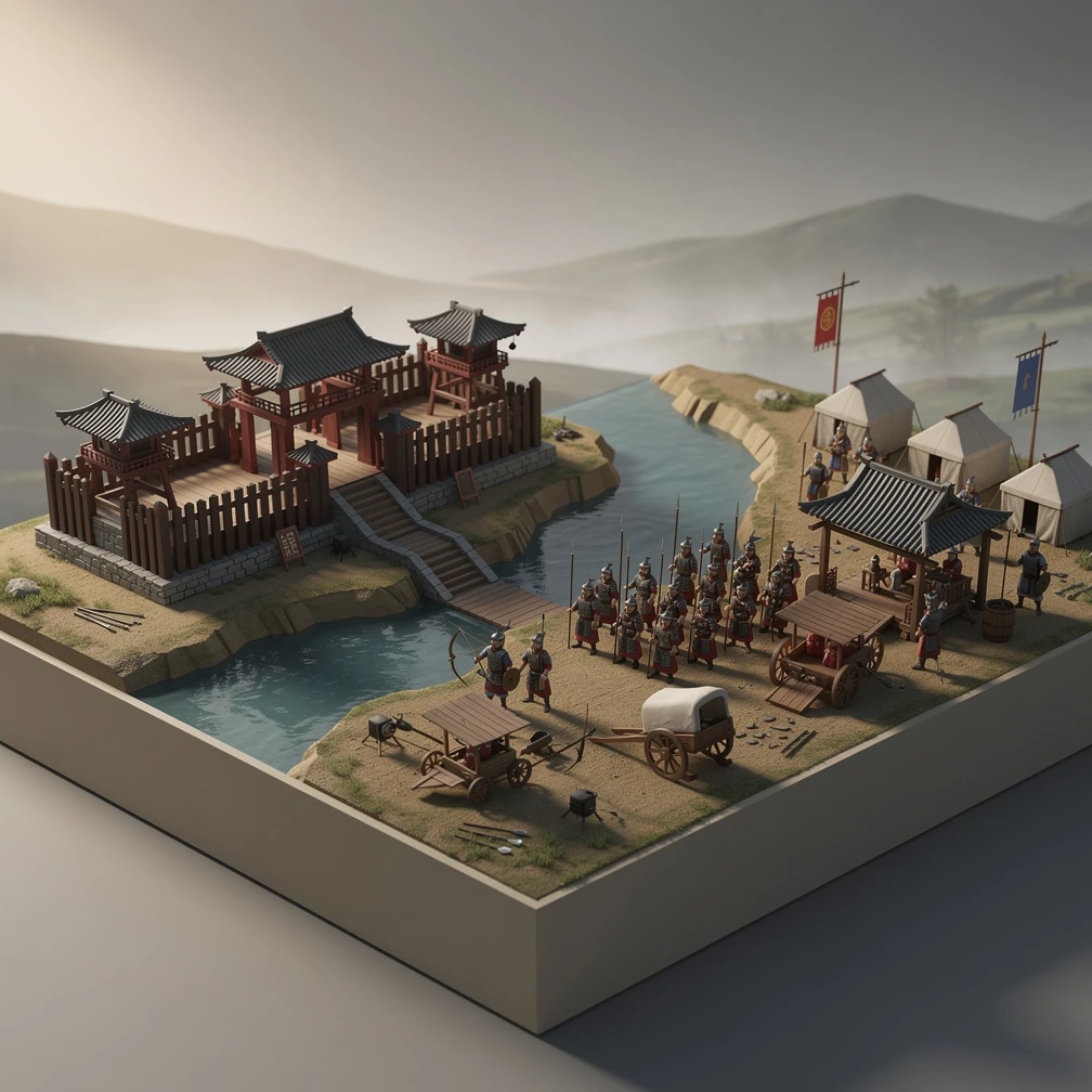 Historical artwork depicting the Battle of Boju