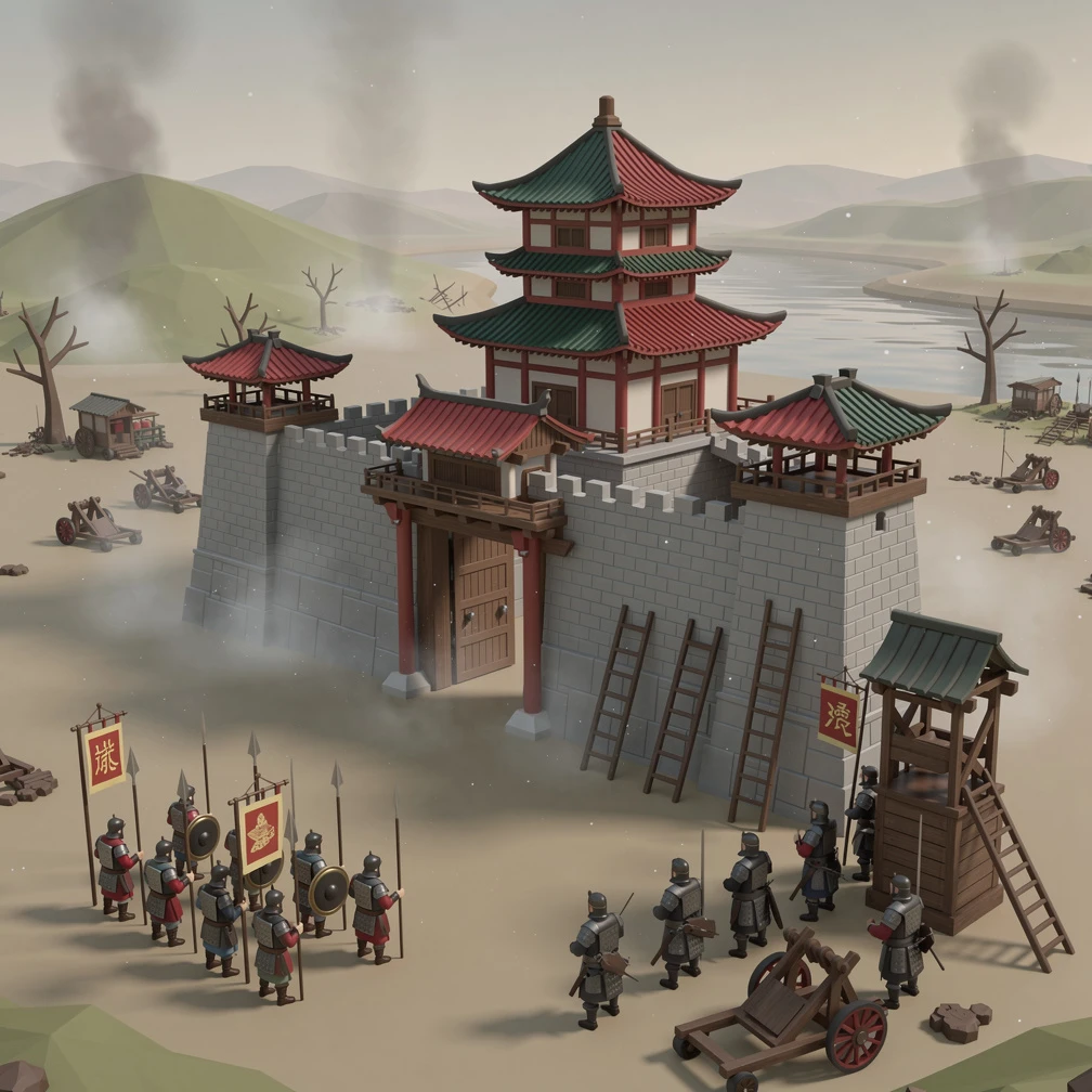 Historical artwork depicting the Battle of Suiyang