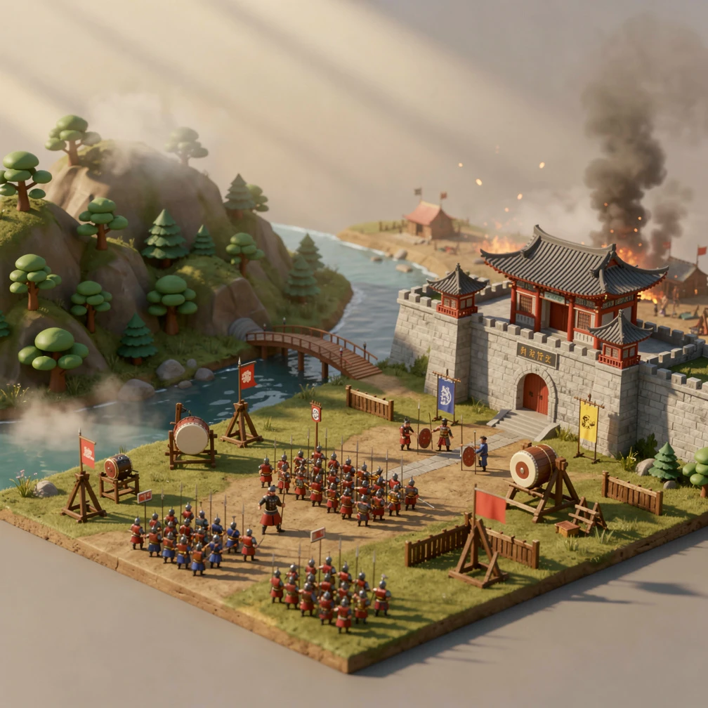 Historical artwork depicting the Battle of Yiling