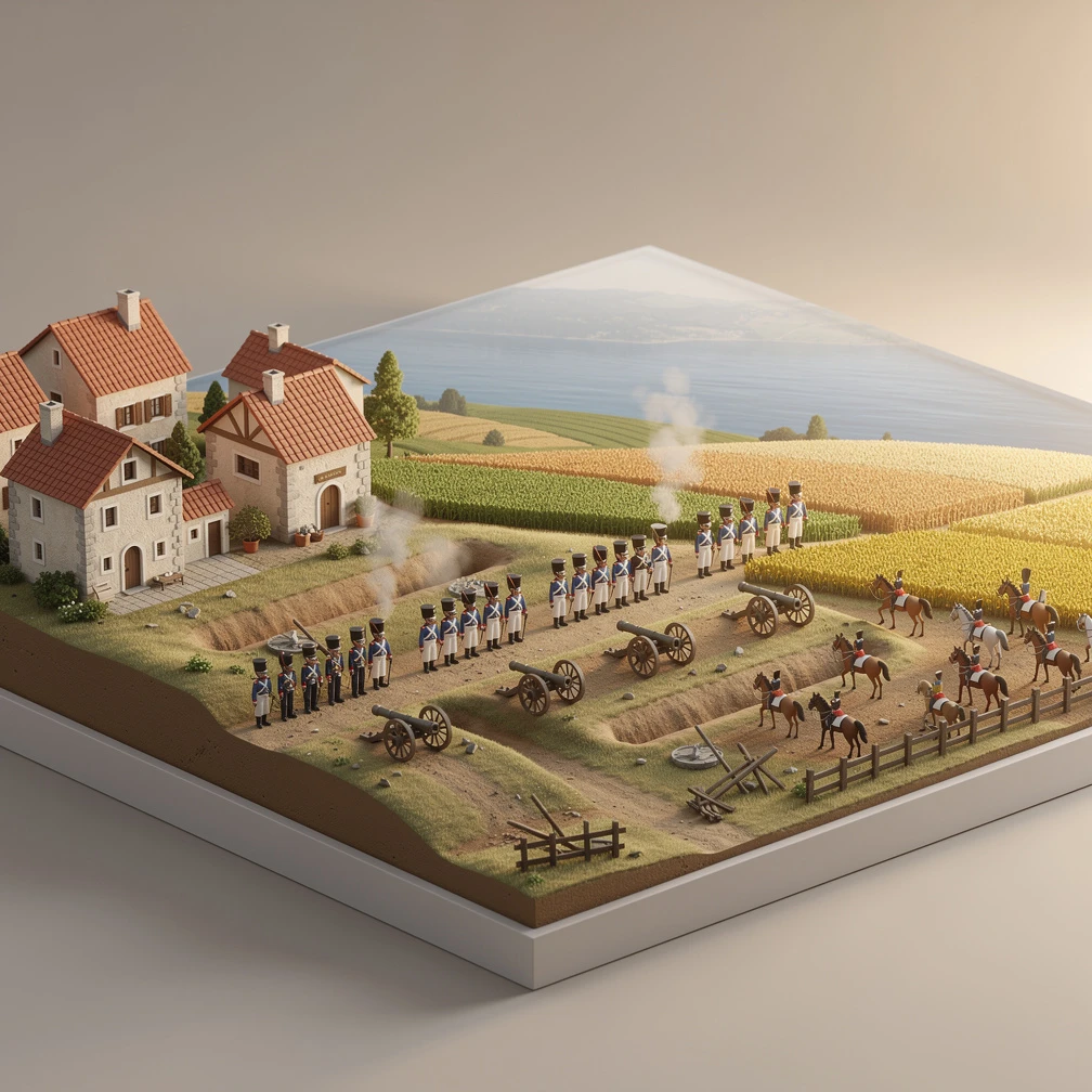 Historical artwork depicting the Battle of Wagram