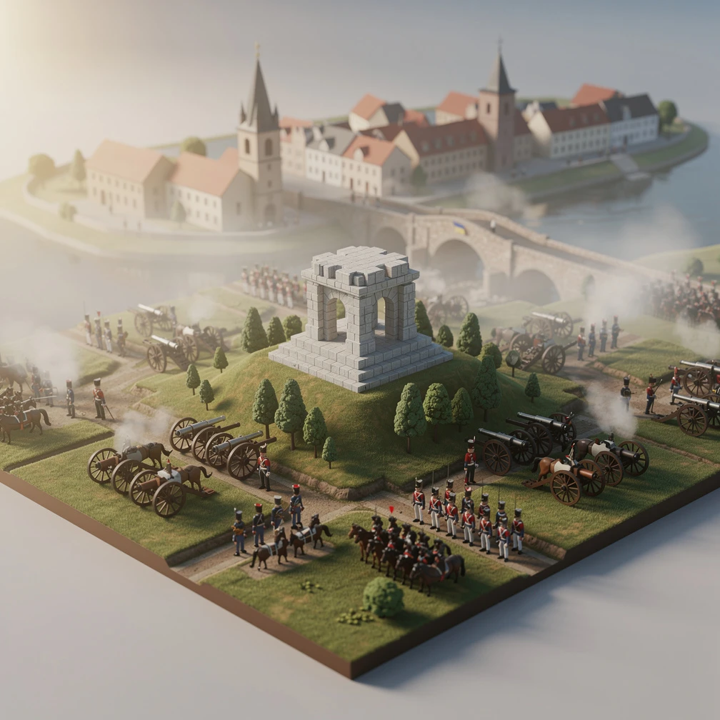 Historical artwork depicting the Battle of Leipzig