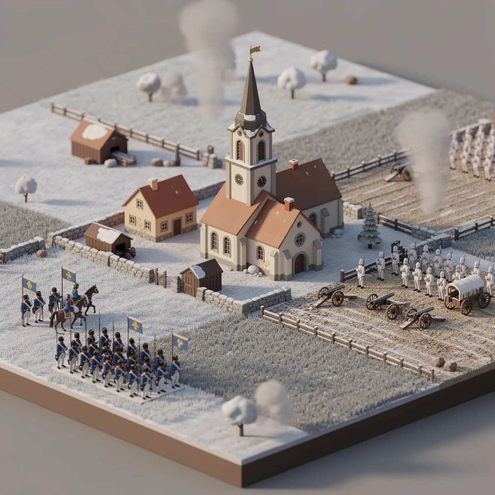 Historical artwork depicting the Battle of Leuthen