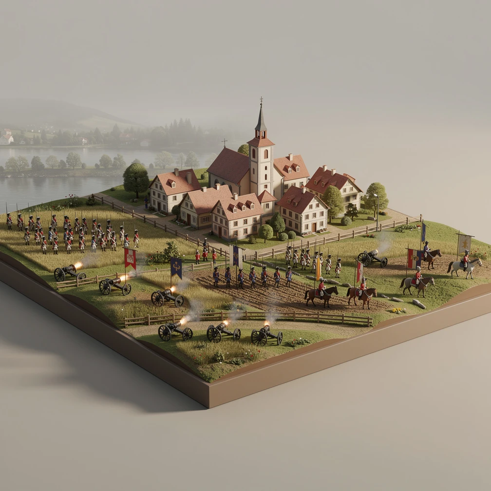 Historical artwork depicting the Battle of Blenheim