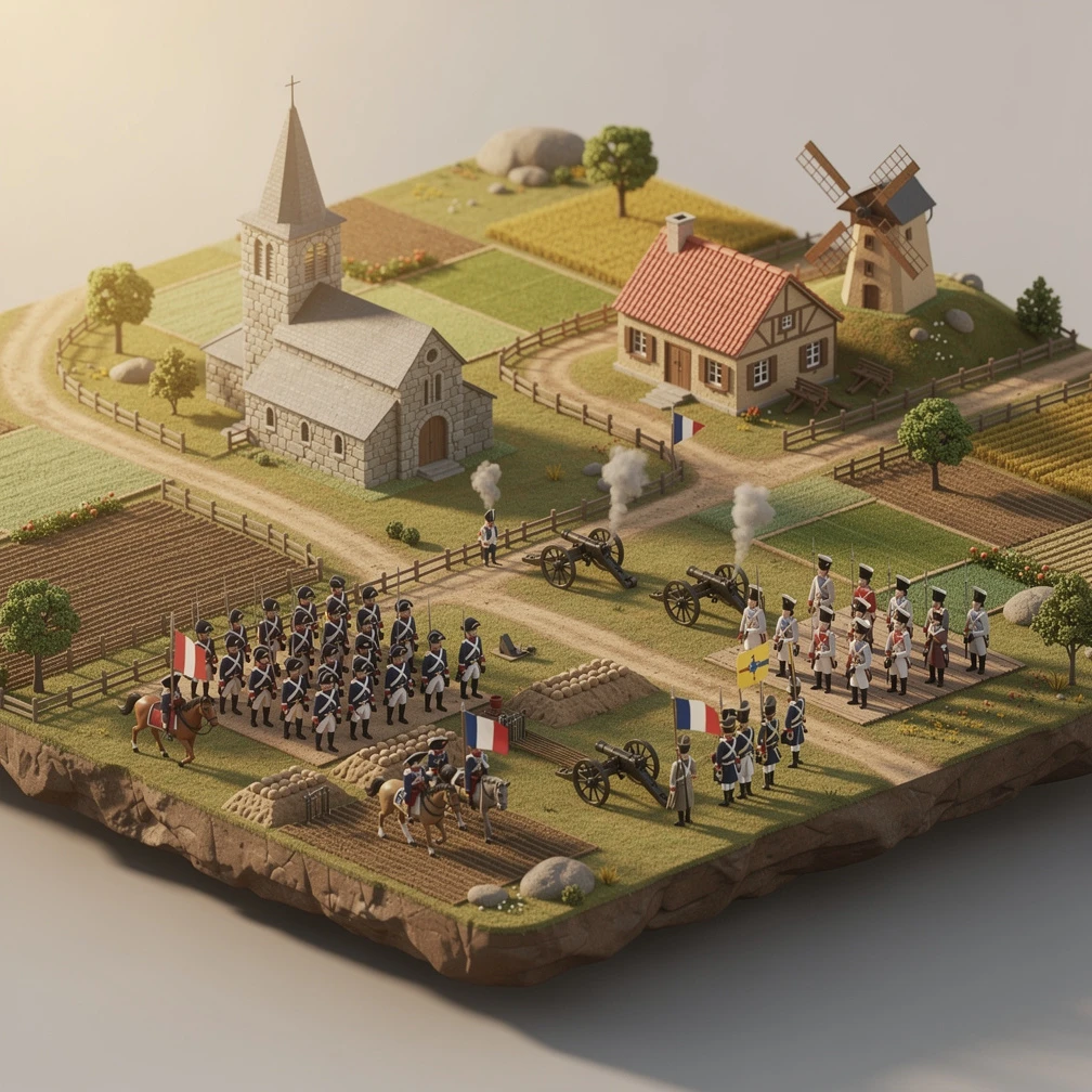 Historical artwork depicting the Battle of Rossbach