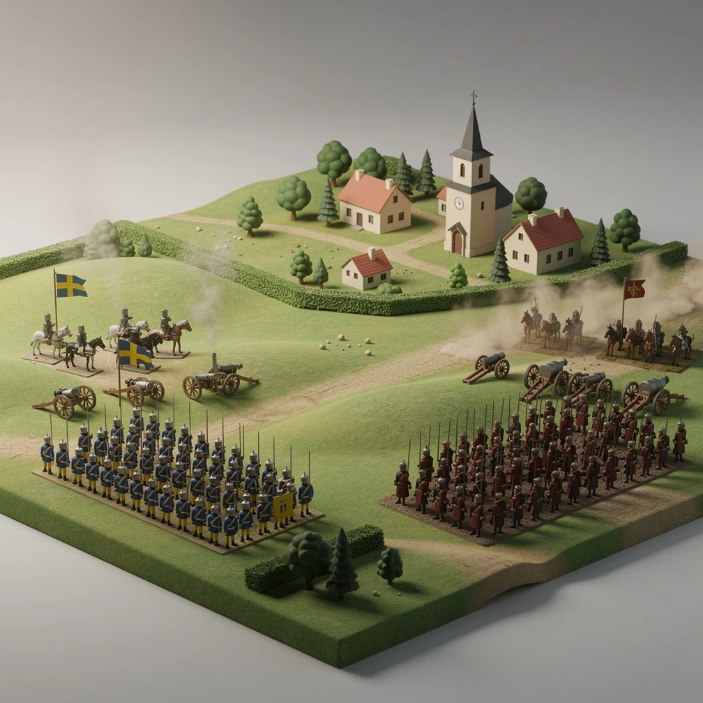 Historical artwork depicting the Battle of Breitenfeld