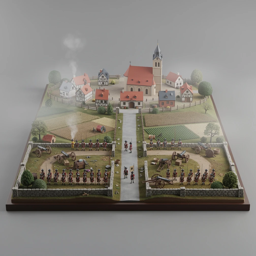 Historical artwork depicting the Battle of Lutzen