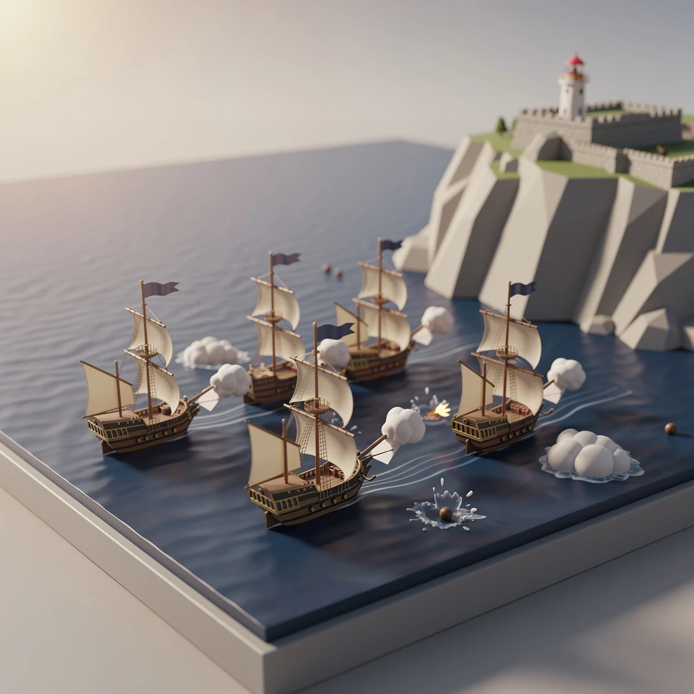 Historical artwork depicting the Battle of Cape St Vincent