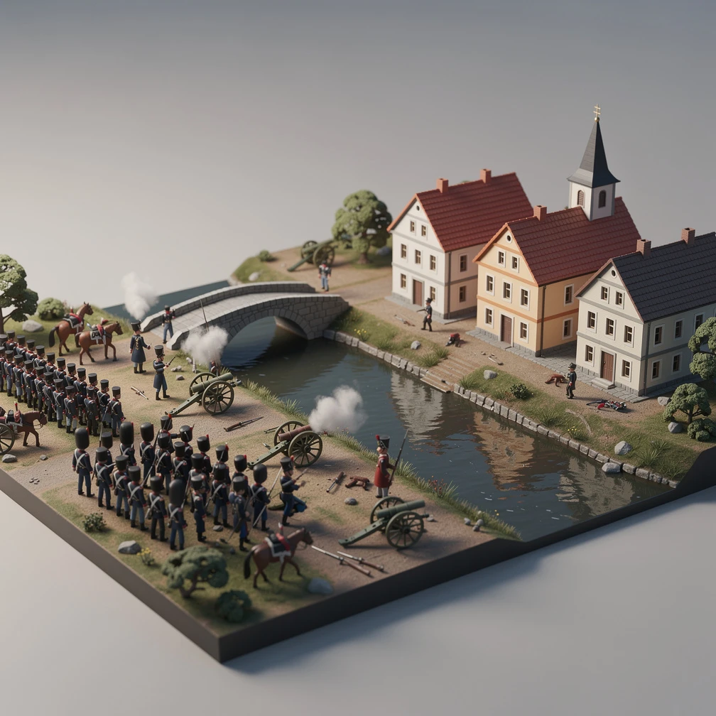 Historical artwork depicting the Battle of Friedland