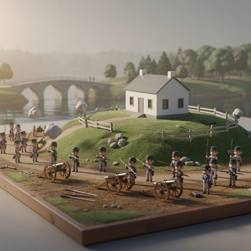 Historical artwork depicting the First Battle of Bull Run