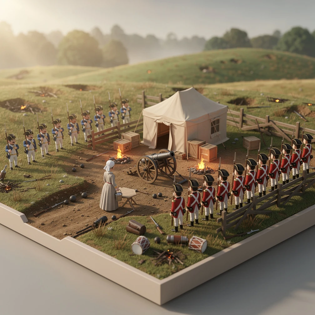 Historical artwork depicting the Battle of Monmouth