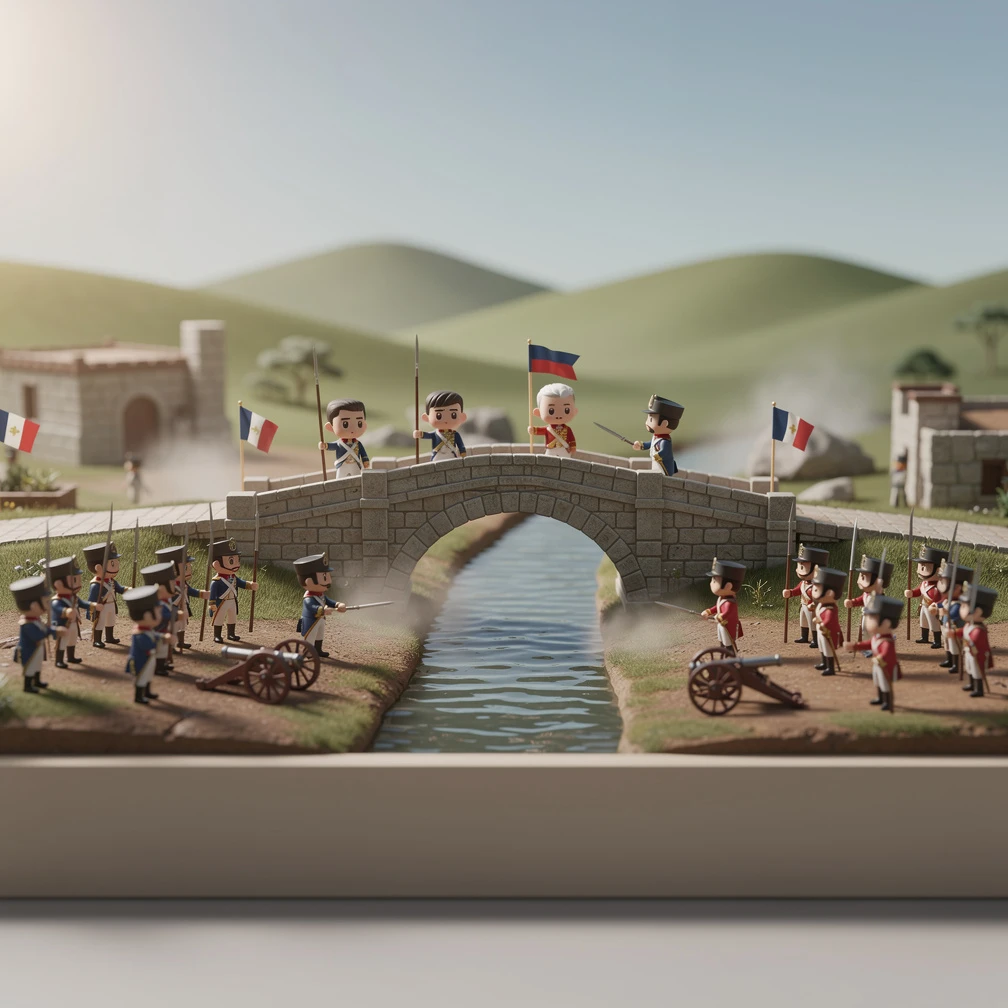 Historical artwork depicting the Battle of Boyaca