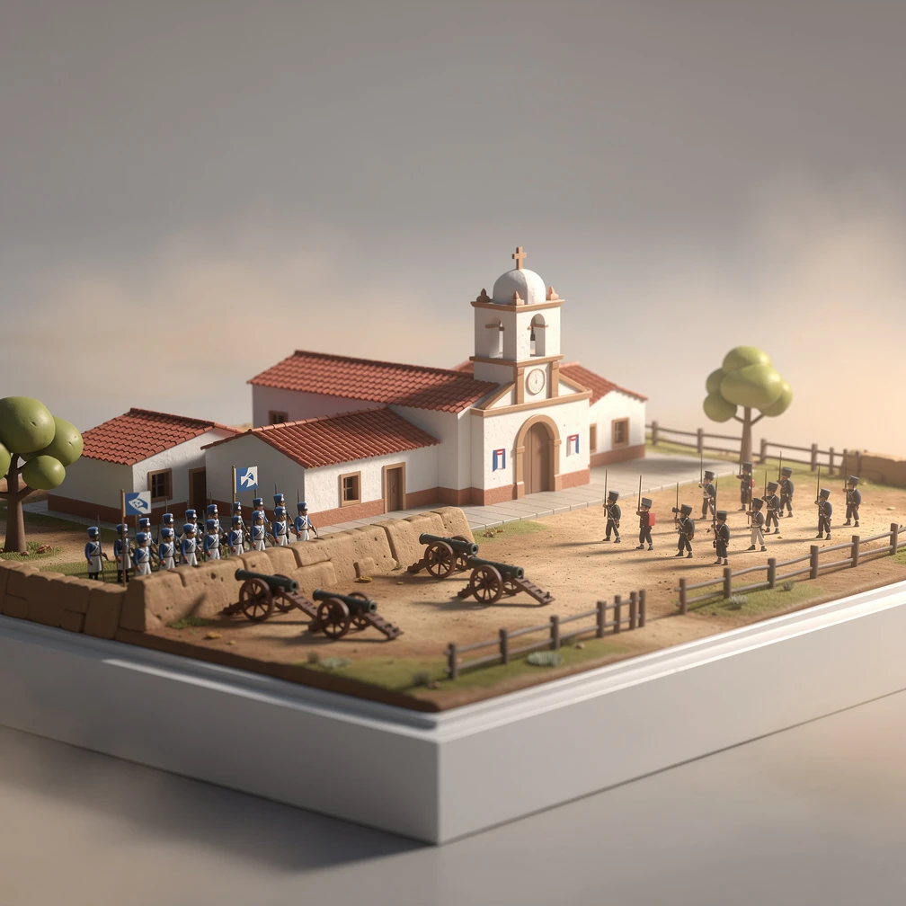 Historical artwork depicting the Battle of Tucuman