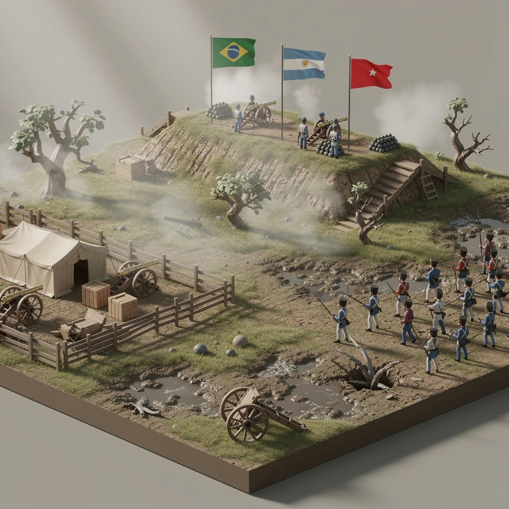 Historical artwork depicting the Battle of Tuyuti