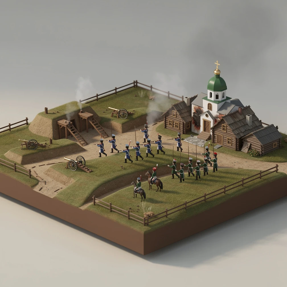 Historical artwork depicting the Battle of Borodino