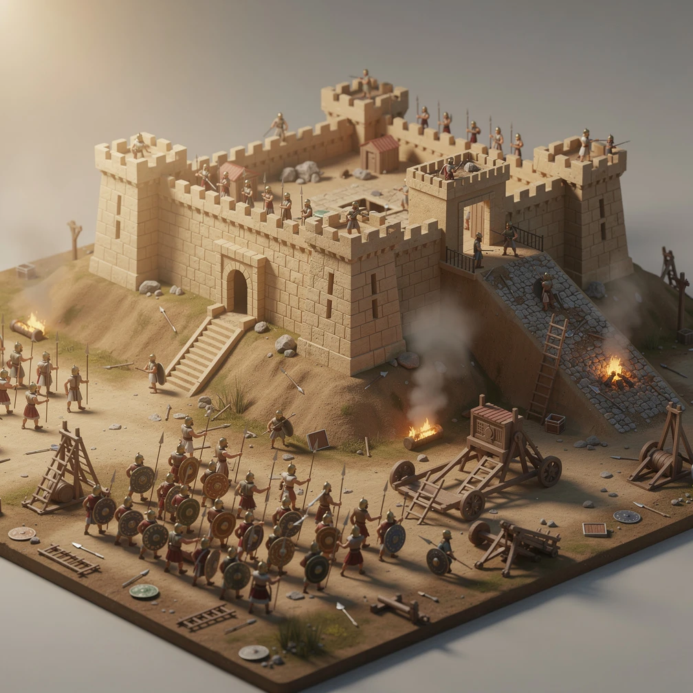 Historical artwork depicting the Siege of Lachish