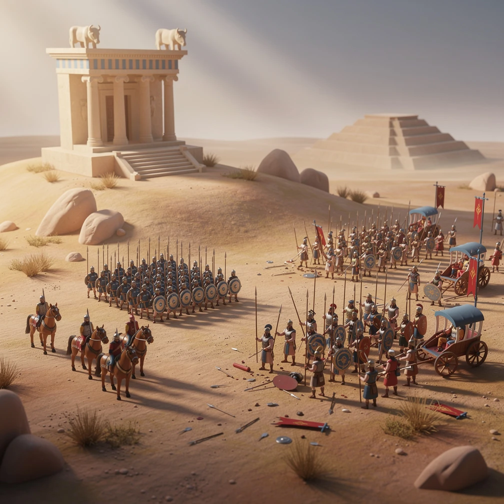 Historical artwork depicting the Battle of Gaugamela