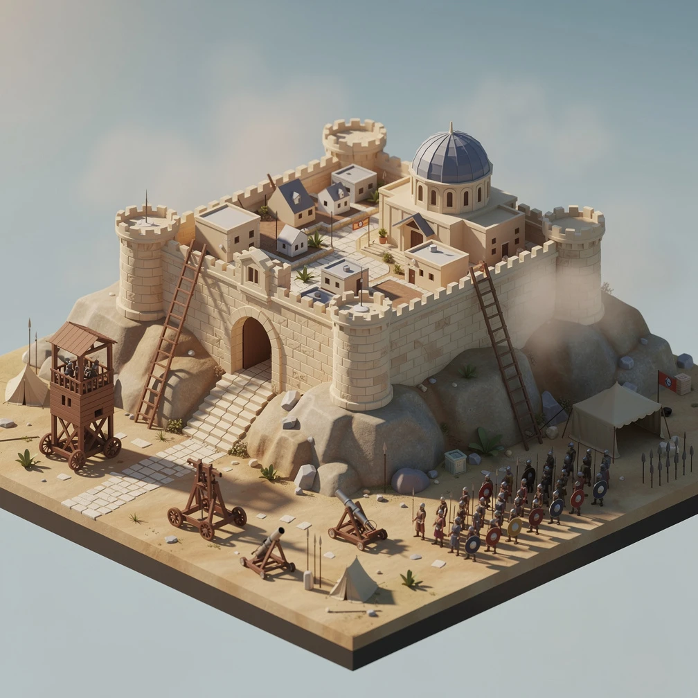 Historical artwork depicting the Siege of Jerusalem