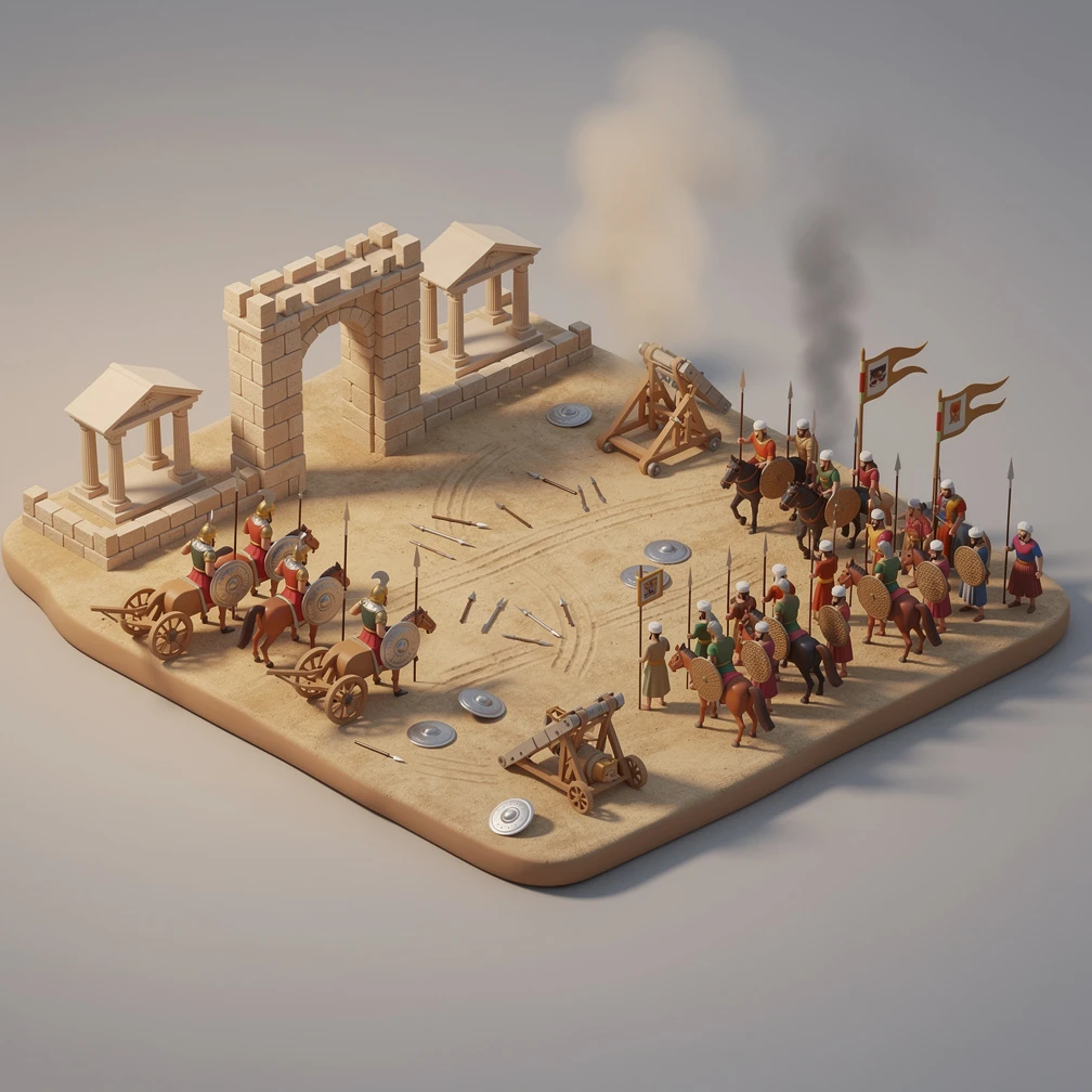 Historical artwork depicting the Battle of Thymbra