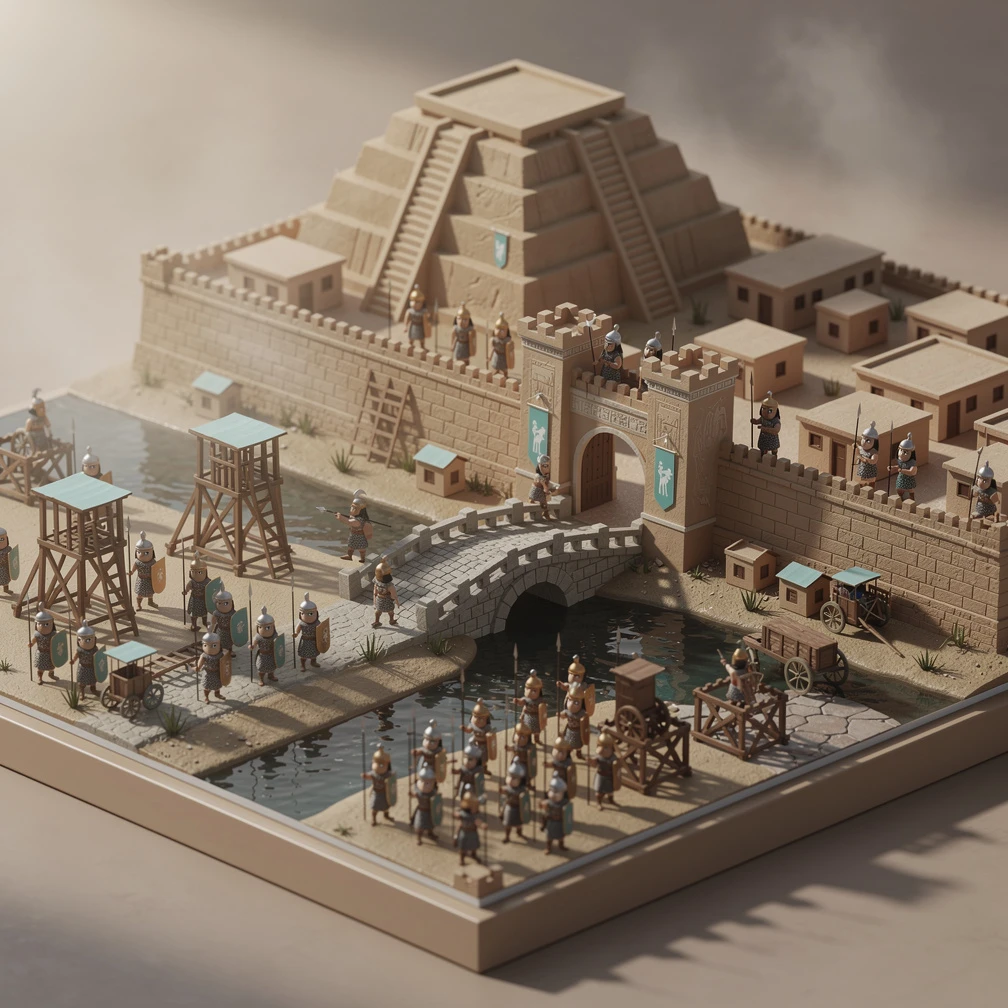 Historical artwork depicting the Battle of Opis