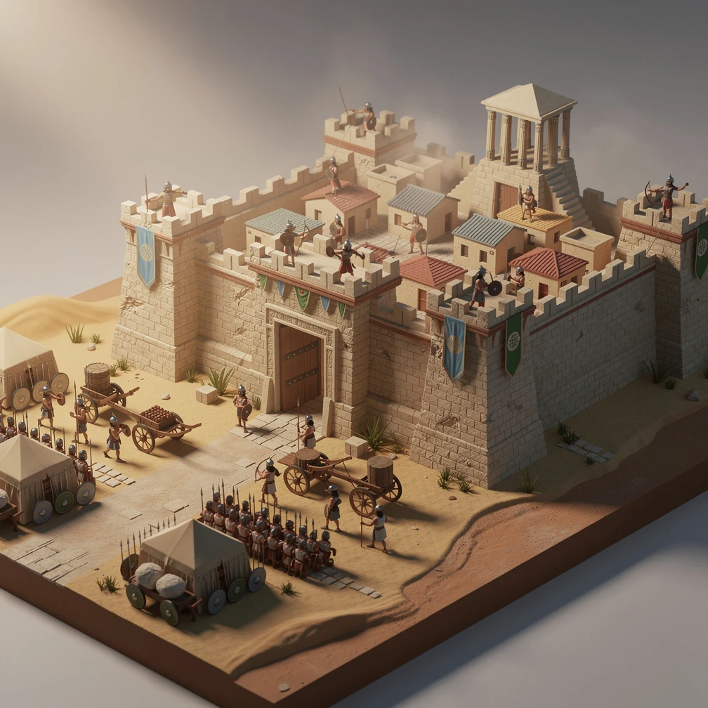 Historical artwork depicting the Siege of Avaris