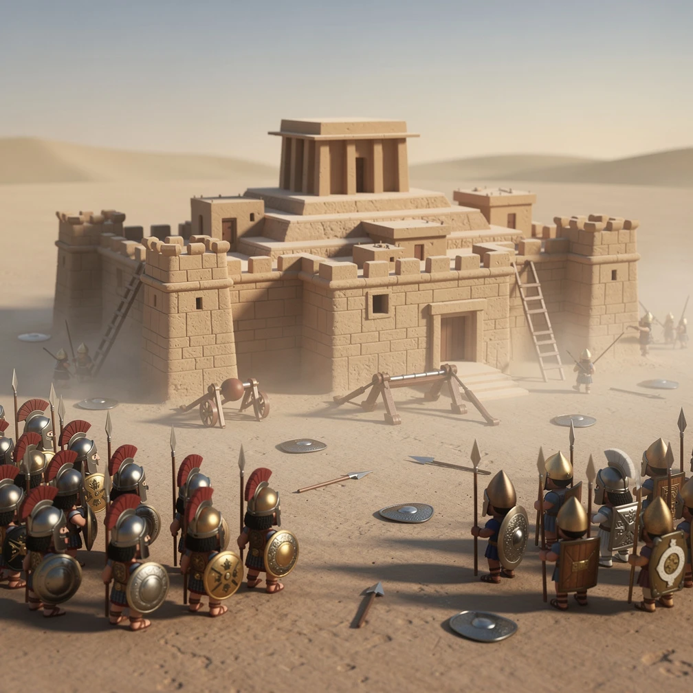 Historical artwork depicting the Battle of Halule