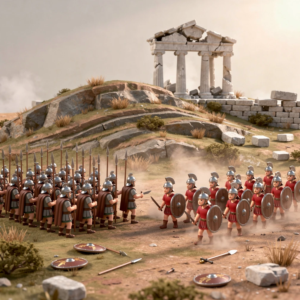 Historical artwork depicting the Battle of Cynoscephalae