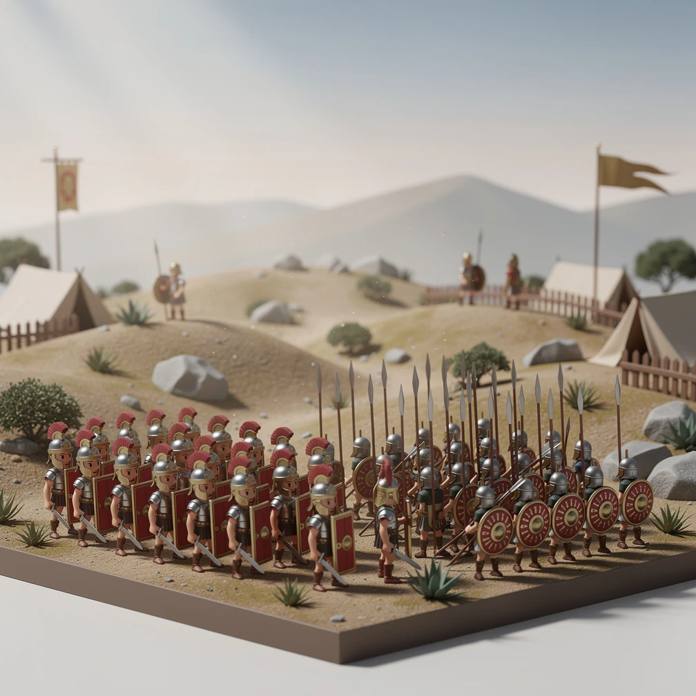 Historical artwork depicting the Battle of Pydna