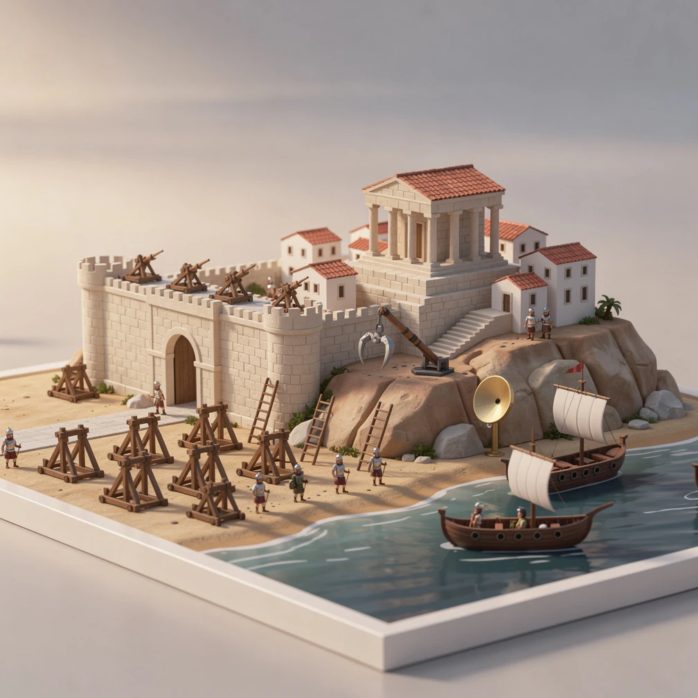 Historical artwork depicting the Siege of Syracuse