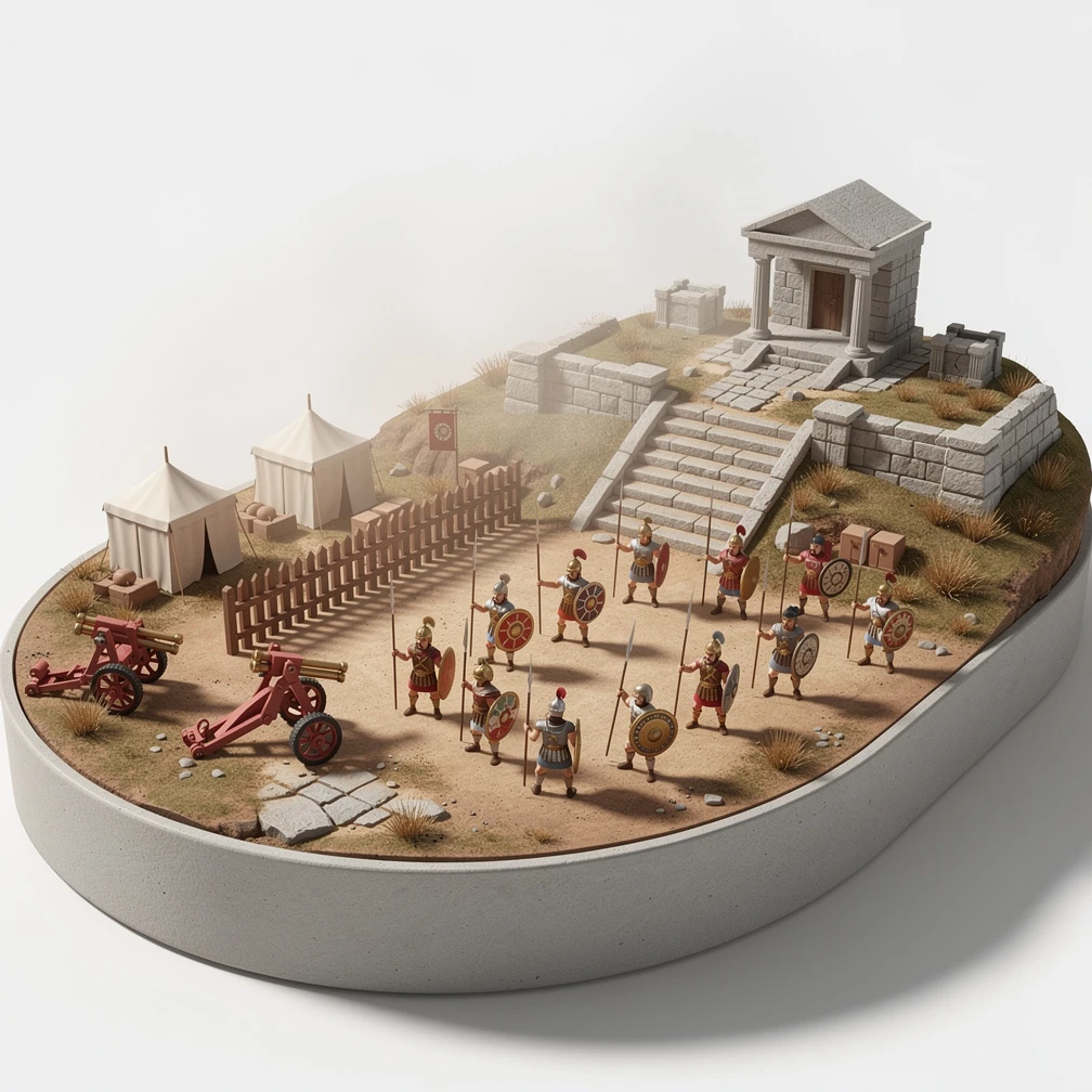 Historical artwork depicting the Battle of Zela