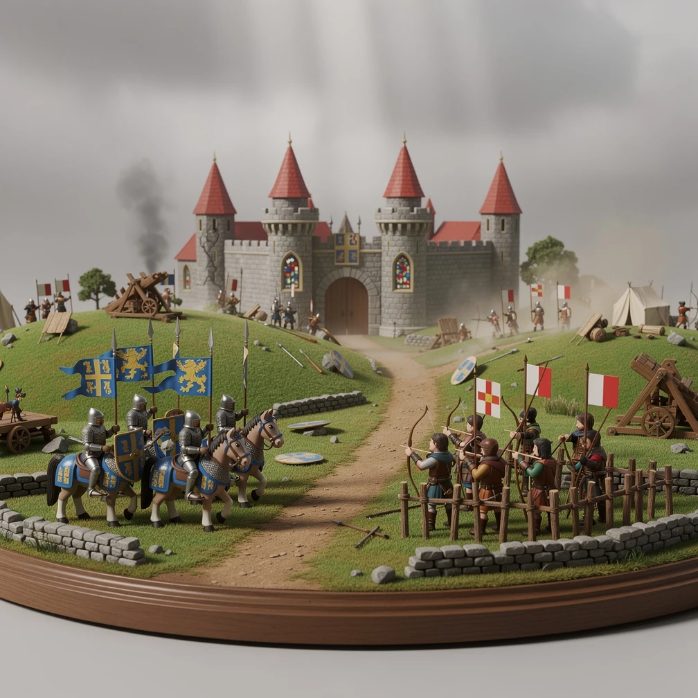 Historical artwork depicting the Battle of Poitiers