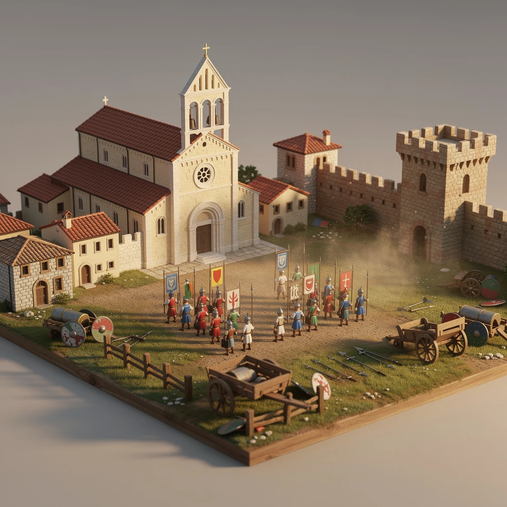 Historical artwork depicting the Battle of Legnano