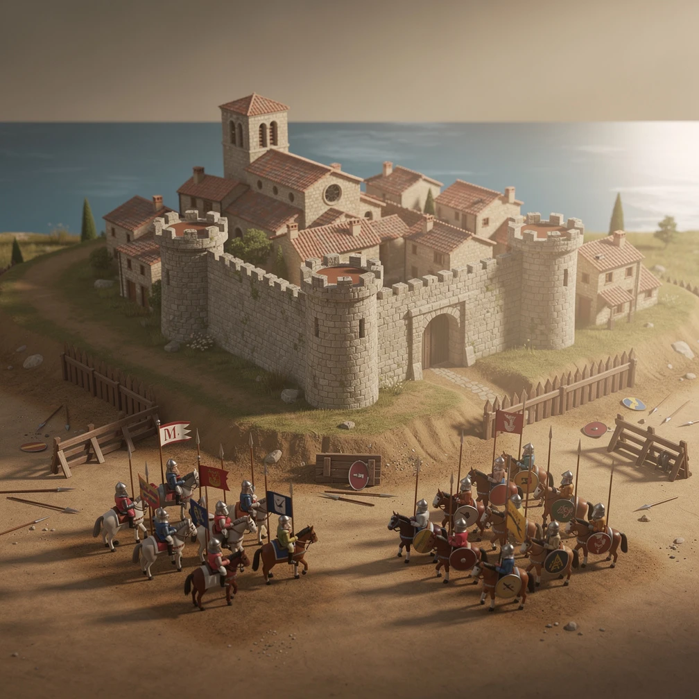 Historical artwork depicting the Battle of Muret