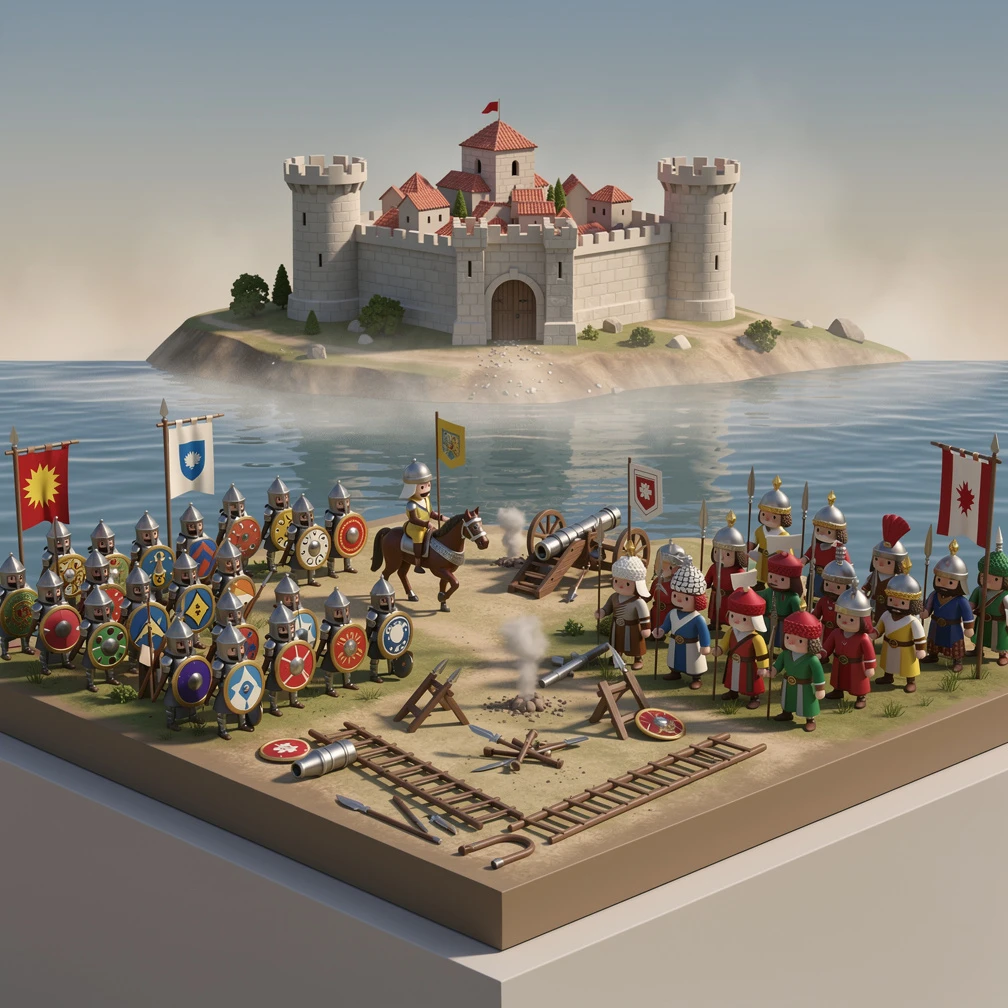 Historical artwork depicting the Battle of Nicopolis