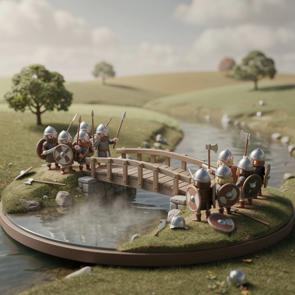 Historical artwork depicting the Battle of Stamford Bridge