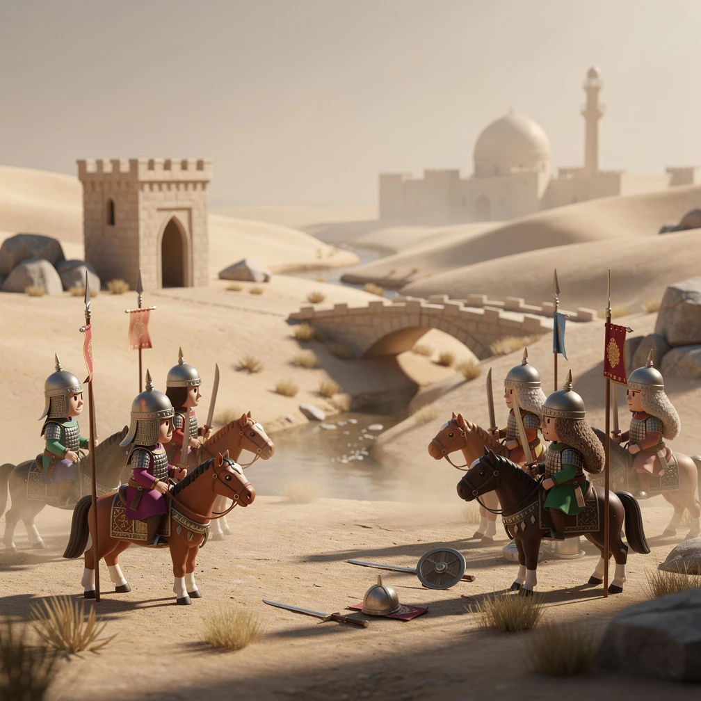 Historical artwork depicting the Battle of Ain Jalut